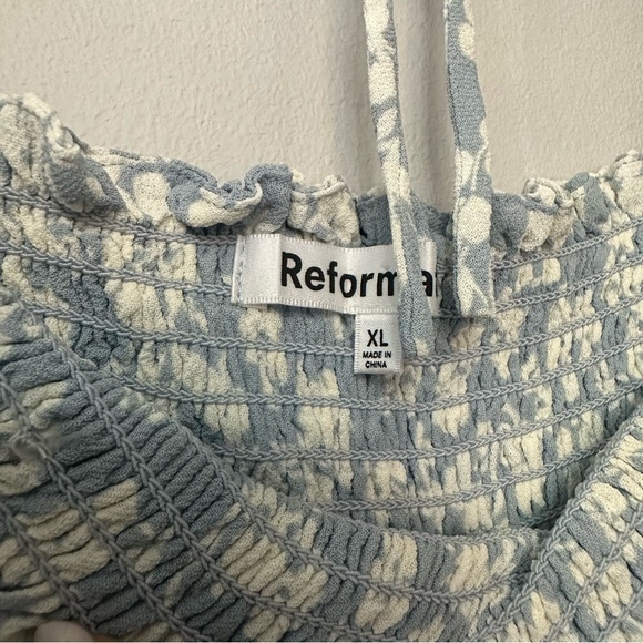 REFORMATION smocked mini dress Zaria - Picture 2 of 7